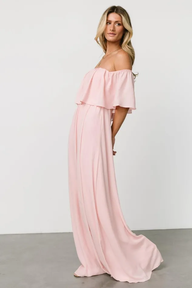 Baltic Born Mother Of The Bride Women Diana Off Shoulder Maxi Dress Blush Baltic Born Mother Of The Bride Women Diana Off Shoulder Maxi Dress Blush
