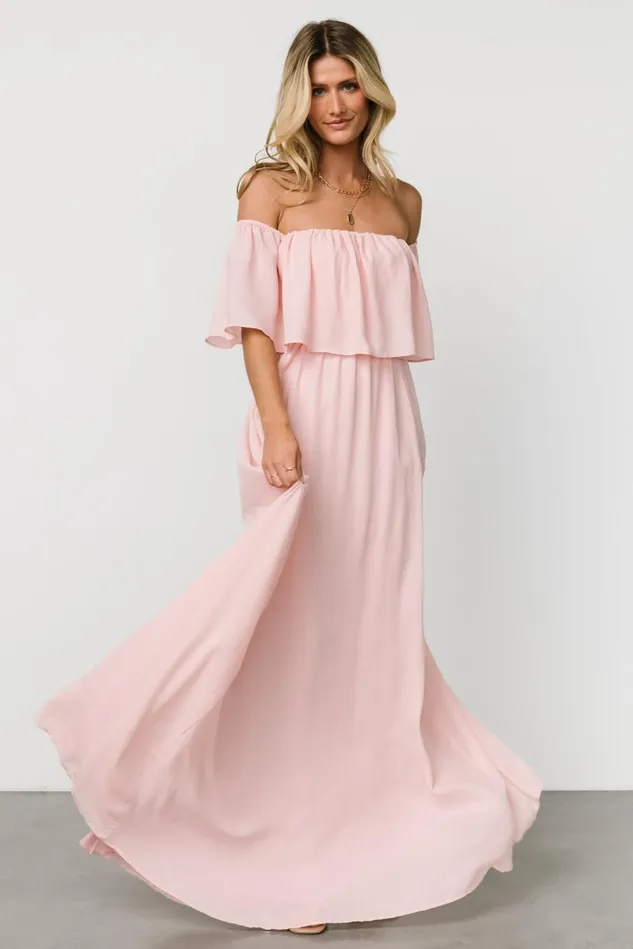 Baltic Born Mother Of The Bride Women Diana Off Shoulder Maxi Dress Blush Baltic Born Mother Of The Bride Women Diana Off Shoulder Maxi Dress Blush