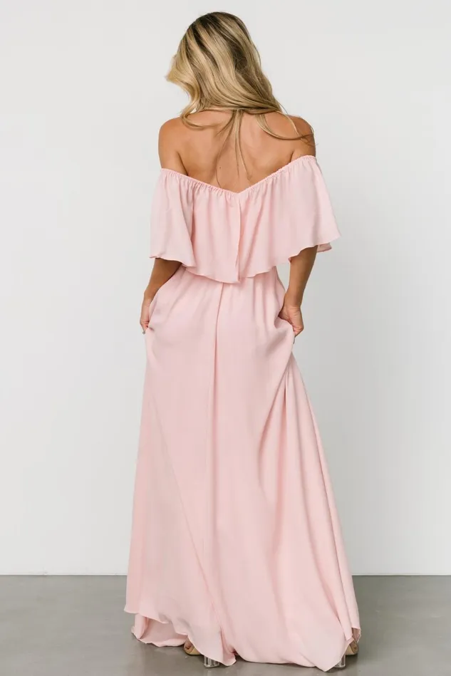 Baltic Born Mother Of The Bride Women Diana Off Shoulder Maxi Dress Blush Baltic Born Mother Of The Bride Women Diana Off Shoulder Maxi Dress Blush