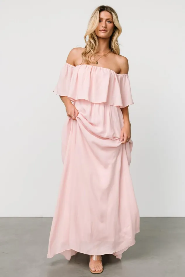 Baltic Born Mother Of The Bride Women Diana Off Shoulder Maxi Dress Blush Baltic Born Mother Of The Bride Women Diana Off Shoulder Maxi Dress Blush