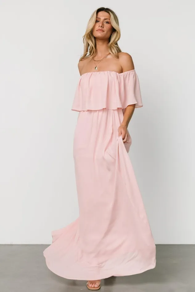 Baltic Born Mother Of The Bride Women Diana Off Shoulder Maxi Dress Blush Baltic Born Mother Of The Bride Women Diana Off Shoulder Maxi Dress Blush