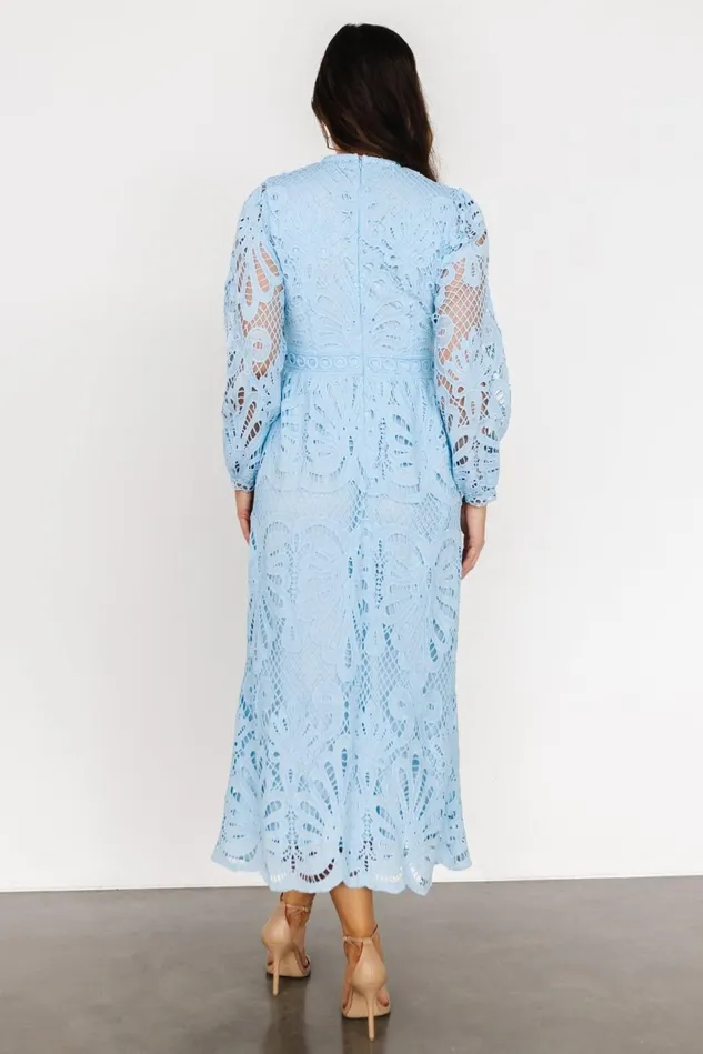 Baltic Born Mother Of The Bride Women Eldora Lace Midi Dress Light Blue Baltic Born Mother Of The Bride Women Eldora Lace Midi Dress Light Blue