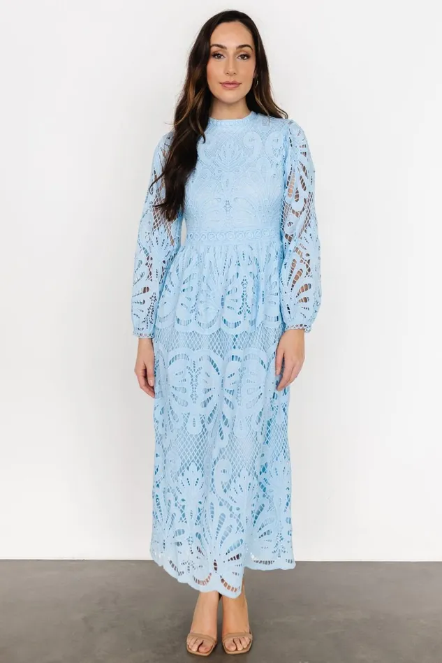 Baltic Born Mother Of The Bride Women Eldora Lace Midi Dress Light Blue Baltic Born Mother Of The Bride Women Eldora Lace Midi Dress Light Blue