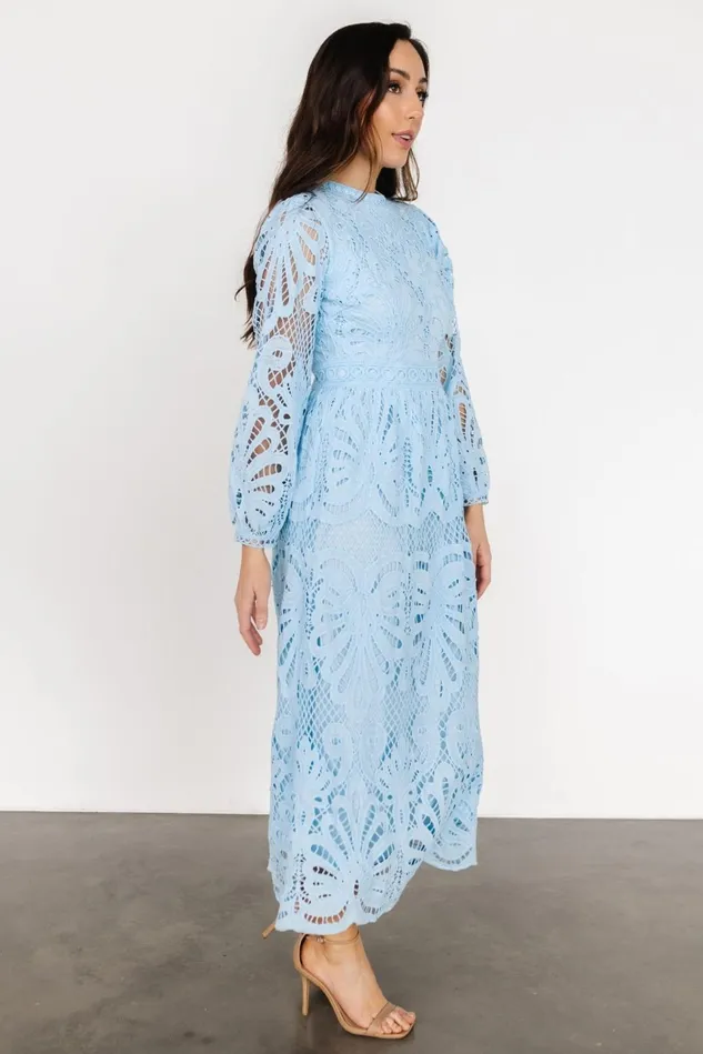 Baltic Born Mother Of The Bride Women Eldora Lace Midi Dress Light Blue Baltic Born Mother Of The Bride Women Eldora Lace Midi Dress Light Blue
