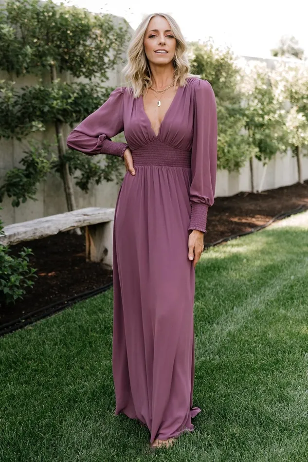 Baltic Born Mother Of The Bride Women Olivia Maxi Dress Vintage Plum