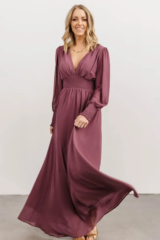 Baltic Born Mother Of The Bride Women Olivia Maxi Dress Vintage Plum