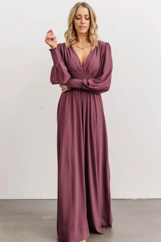 Baltic Born Mother Of The Bride Women Olivia Maxi Dress Vintage Plum
