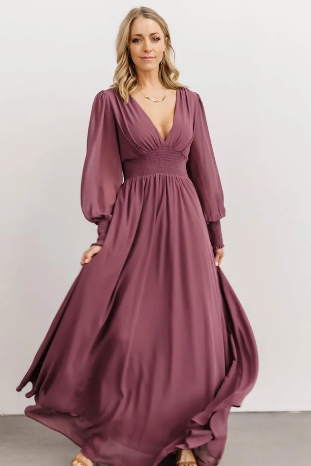 Baltic Born Mother Of The Bride Women Olivia Maxi Dress Vintage Plum