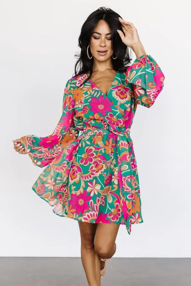 Baltic Born Short Dresses Women Wesley Mini Dress Green Multi Baltic Born Short Dresses Women Wesley Mini Dress Green Multi