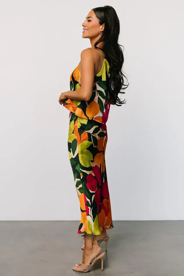 Baltic Born Skirts Women Leland Satin Skirt Multi Floral Baltic Born Skirts Women Leland Satin Skirt Multi Floral