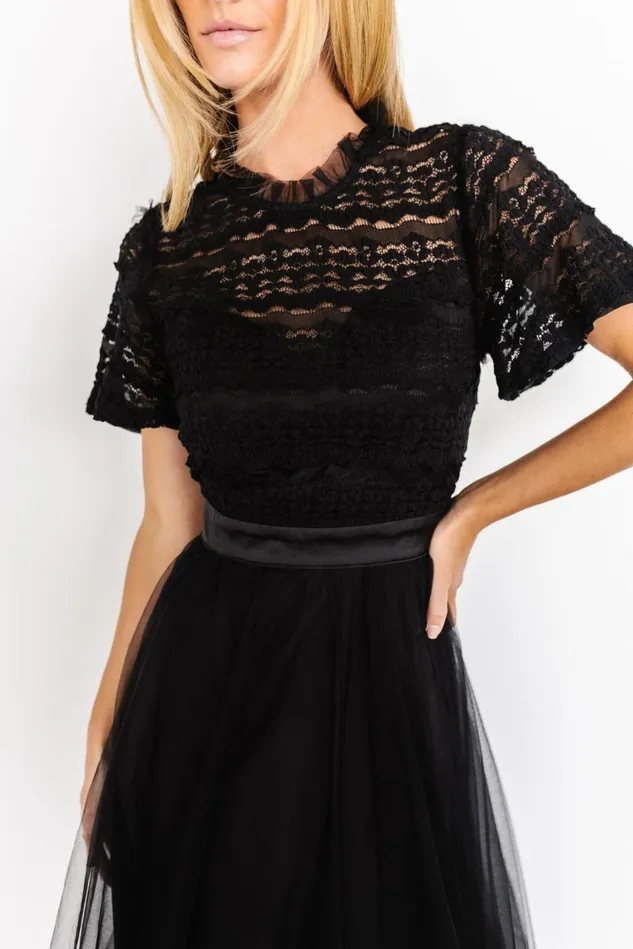 Baltic Born Tulle Styles Women Darcy Tulle Midi Dress Black Baltic Born Tulle Styles Women Darcy Tulle Midi Dress Black