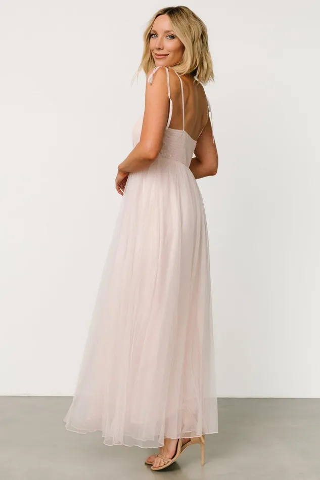 Baltic Born Tulle Styles Women Fiona Tulle Maxi Dress Pale Blush Baltic Born Tulle Styles Women Fiona Tulle Maxi Dress Pale Blush