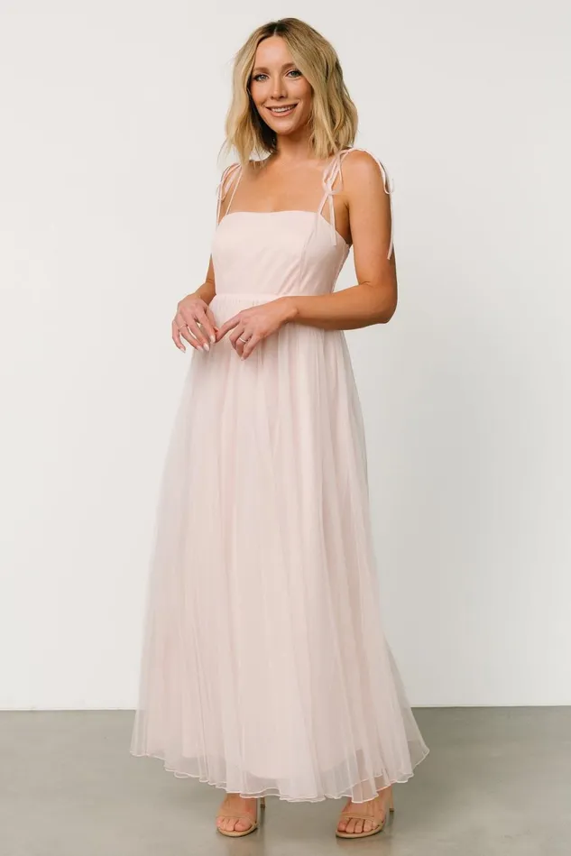 Baltic Born Tulle Styles Women Fiona Tulle Maxi Dress Pale Blush Baltic Born Tulle Styles Women Fiona Tulle Maxi Dress Pale Blush