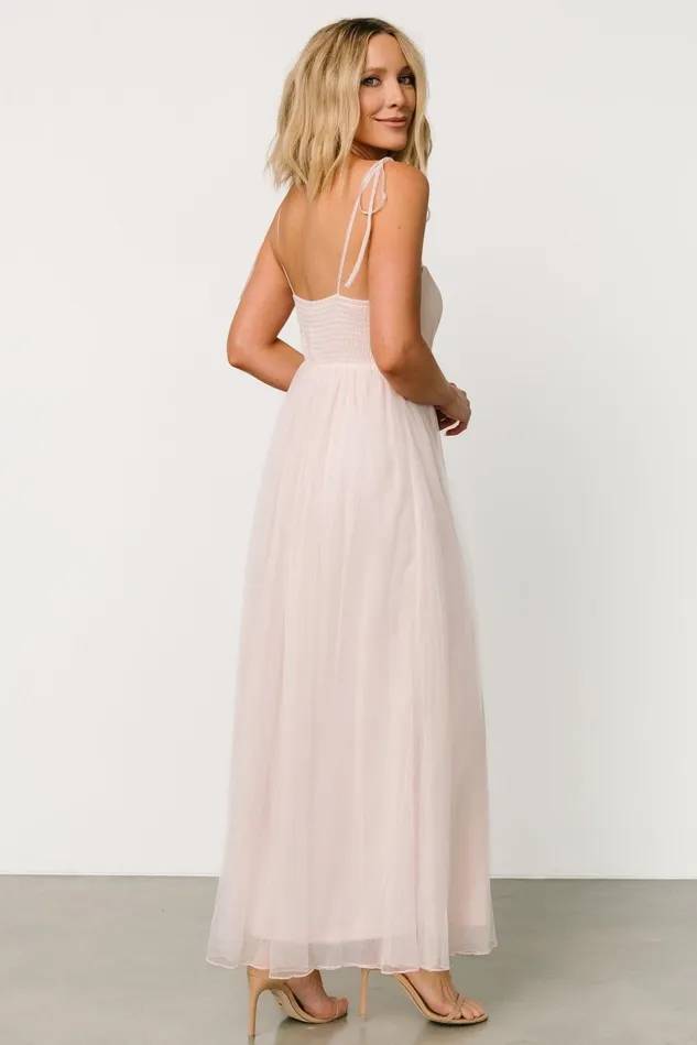 Baltic Born Tulle Styles Women Fiona Tulle Maxi Dress Pale Blush Baltic Born Tulle Styles Women Fiona Tulle Maxi Dress Pale Blush