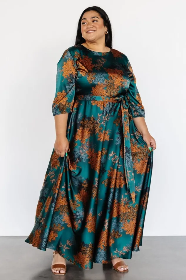 Baltic Born Wedding Guest Women Paula Satin Maxi Dress Jade Multi Baltic Born Wedding Guest Women Paula Satin Maxi Dress Jade Multi