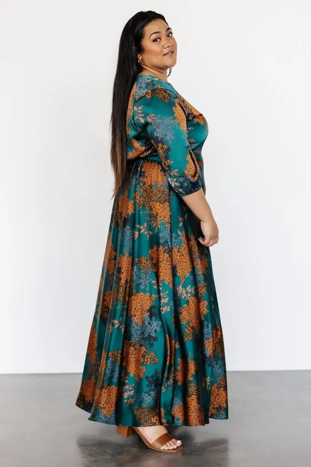 Baltic Born Wedding Guest Women Paula Satin Maxi Dress Jade Multi Baltic Born Wedding Guest Women Paula Satin Maxi Dress Jade Multi