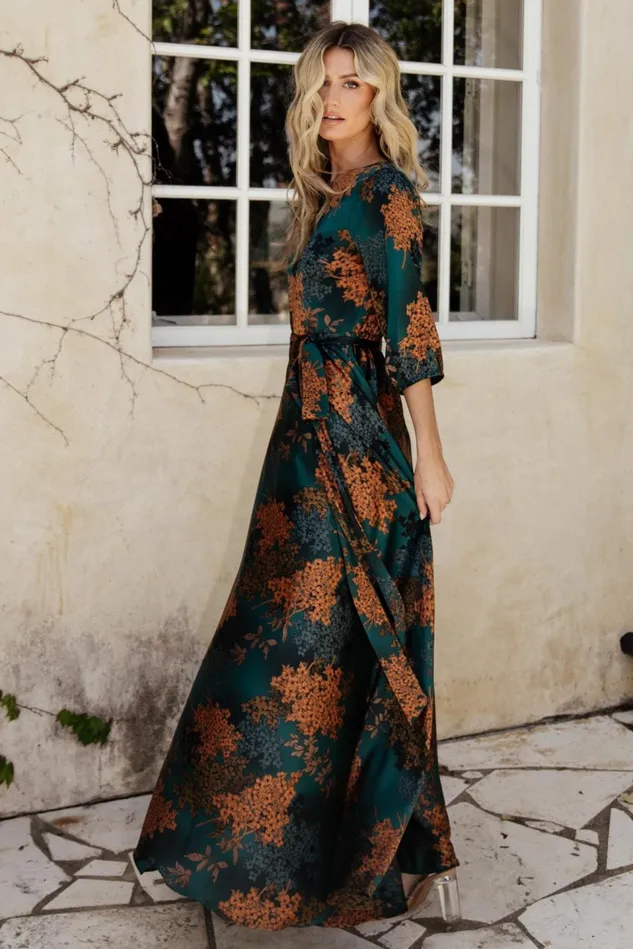 Baltic Born Wedding Guest Women Paula Satin Maxi Dress Jade Multi Baltic Born Wedding Guest Women Paula Satin Maxi Dress Jade Multi
