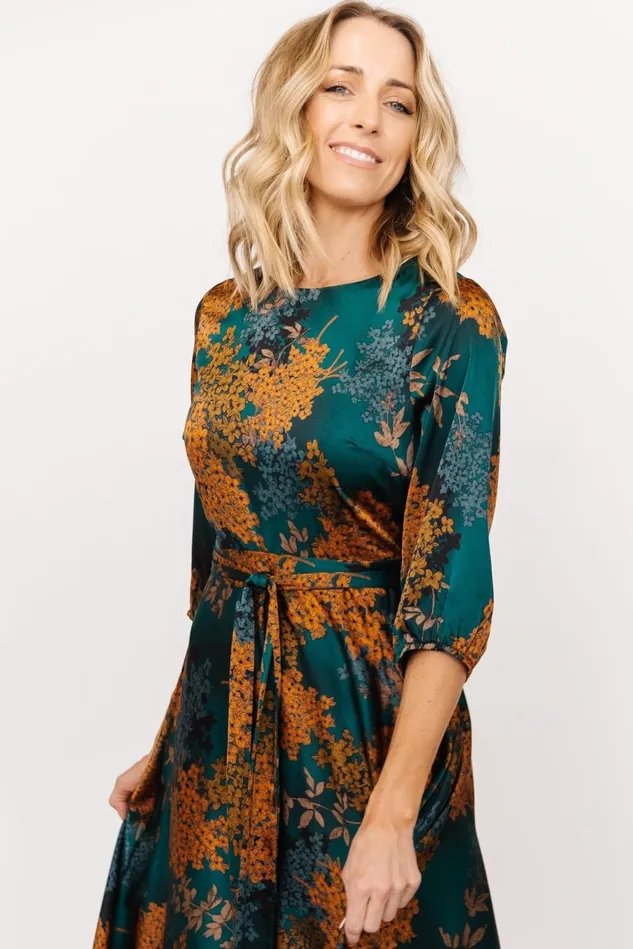 Baltic Born Wedding Guest Women Paula Satin Maxi Dress Jade Multi Baltic Born Wedding Guest Women Paula Satin Maxi Dress Jade Multi