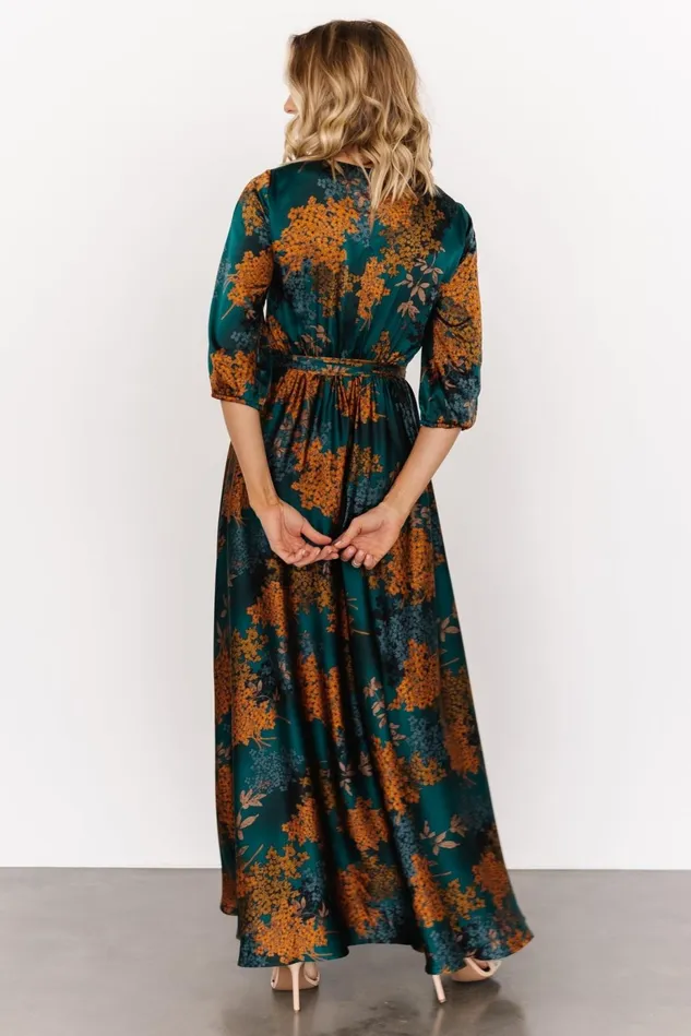 Baltic Born Wedding Guest Women Paula Satin Maxi Dress Jade Multi Baltic Born Wedding Guest Women Paula Satin Maxi Dress Jade Multi
