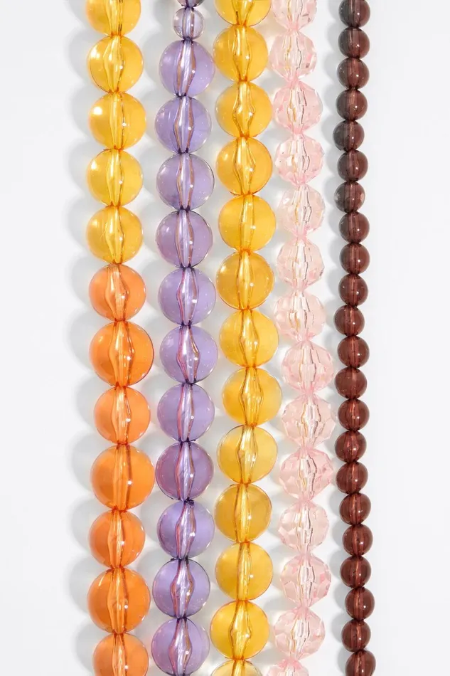 Beaded Necklace And Black Lacquer Chain Yellow Women Bimba Y Lola Necklaces Beaded Necklace And Black Lacquer Chain Yellow Women Bimba Y Lola Necklaces