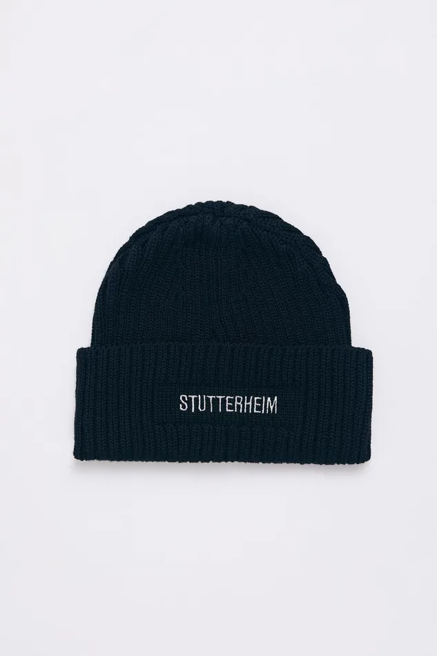 Beanies Women Stutterheim Logo Beanie Navy