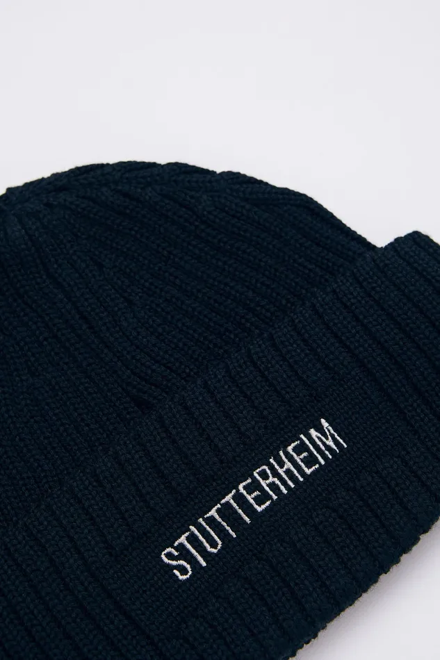 Beanies Women Stutterheim Logo Beanie Navy