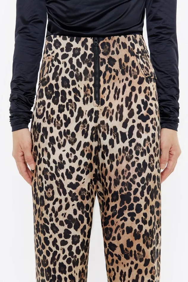 Beige Leopard Fluid Trousers Leopard Beige Women Bimba Y Lola Trousers Beige Leopard Fluid Trousers Leopard Beige Women Bimba Y Lola Trousers