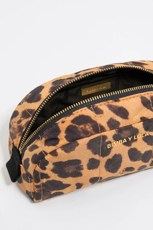 Beige Leopard Nylon Makeup Case Leopard Natural Women Bimba Y Lola Vanity Pouches Beige Leopard Nylon Makeup Case Leopard Natural Women Bimba Y Lola Vanity Pouches