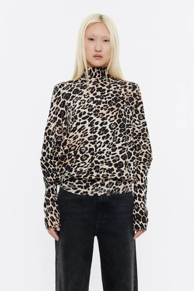 Beige Leopard Sweater Leopard Beige Women Bimba Y Lola Animal Print Beige Leopard Sweater Leopard Beige Women Bimba Y Lola Animal Print
