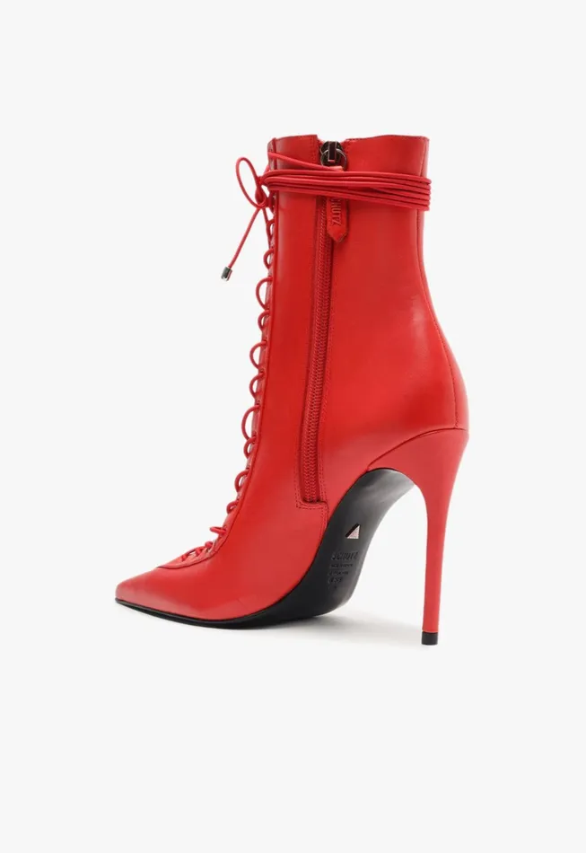 Bella Bootie Red Women Schutz Shoes Booties