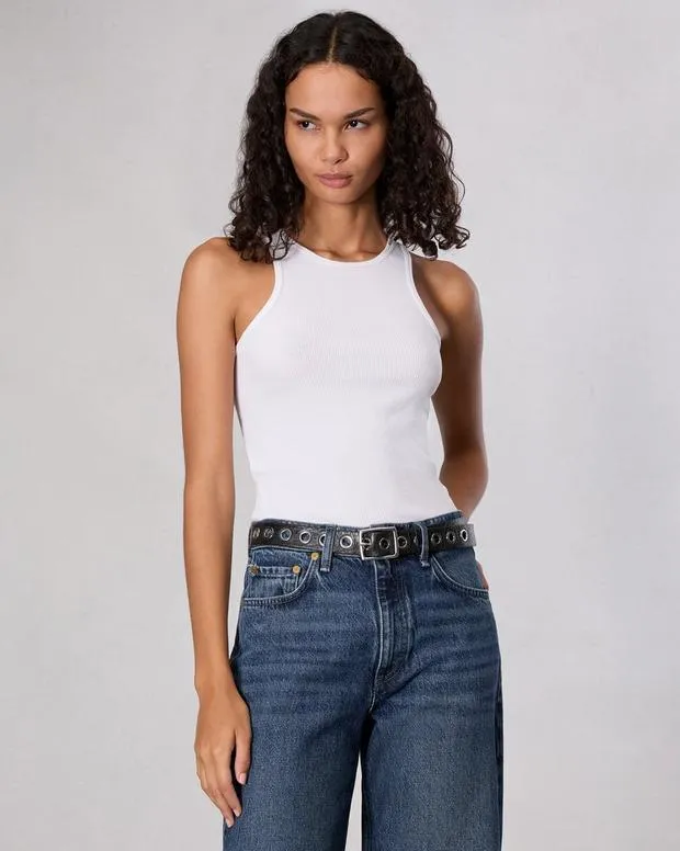 Belts Women Rag and Bone Boyfriend Leather Belt Black