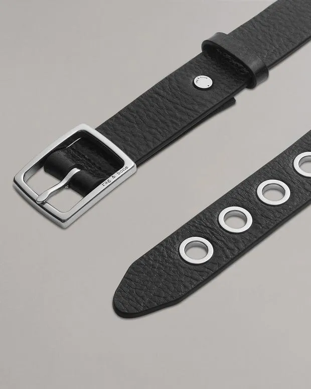 Belts Women Rag and Bone Boyfriend Leather Belt Black