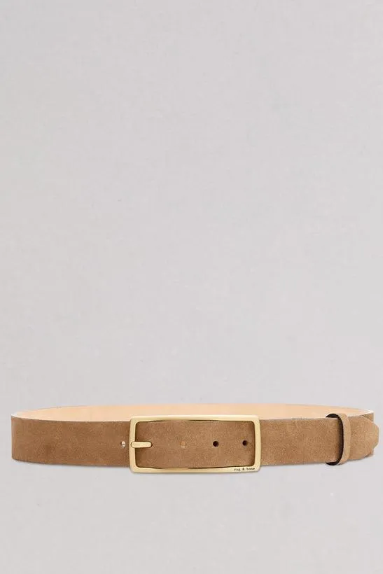 Belts Women Rag and Bone Rebound Suede Belt Camel