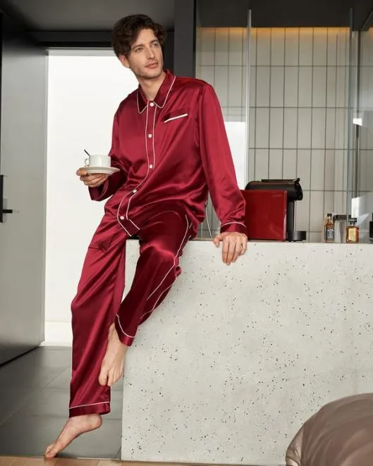 Best Silk Pajamas Mens Real 100 Pure Silk Sleepwear Men Lilysilk Pajamas