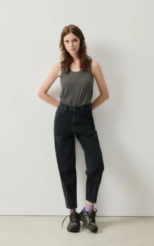 Big Carrot Jeans Yopday Black Salt And Pepper Women American Vintage Jeans Big Carrot Jeans Yopday Black Salt And Pepper Women American Vintage Jeans