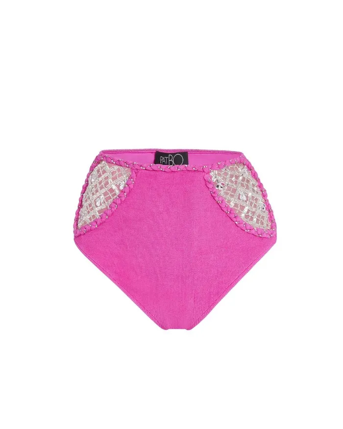 Bikinis Women PatBO HandBeaded Knit Bikini Bottom X Harrods Exclusive