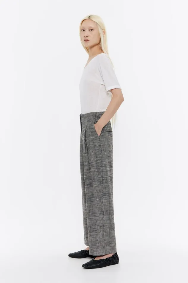Black Checked Darted Trousers Black Women Bimba Y Lola Trousers Black Checked Darted Trousers Black Women Bimba Y Lola Trousers