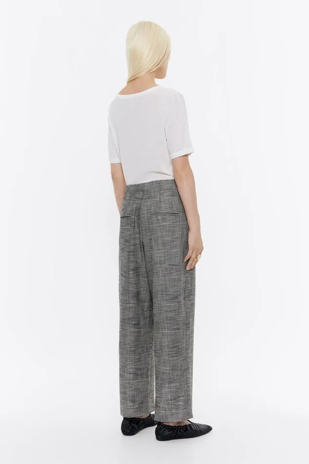 Black Checked Darted Trousers Black Women Bimba Y Lola Trousers Black Checked Darted Trousers Black Women Bimba Y Lola Trousers