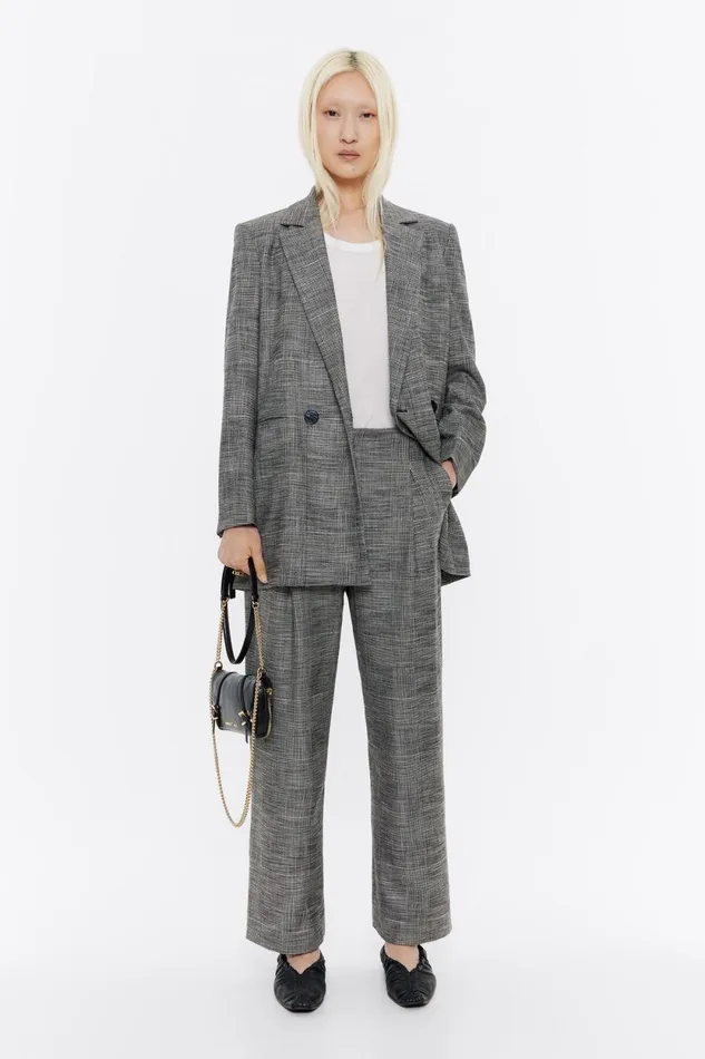 Black Checked Darted Trousers Black Women Bimba Y Lola Trousers Black Checked Darted Trousers Black Women Bimba Y Lola Trousers