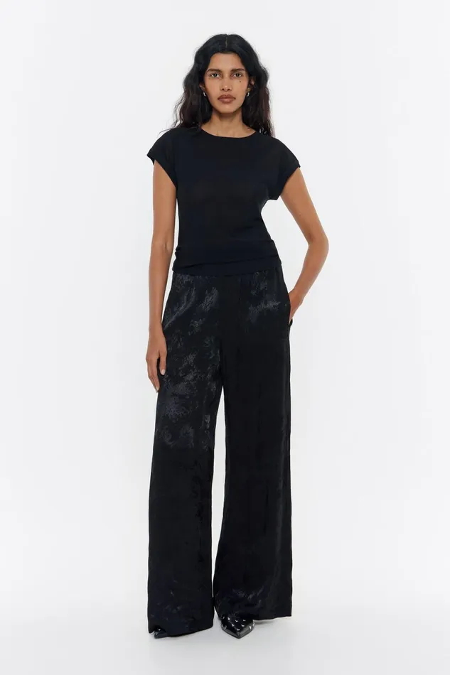 Black Jacquard Jogger Trousers Black Women Bimba Y Lola Party Black Jacquard Jogger Trousers Black Women Bimba Y Lola Party