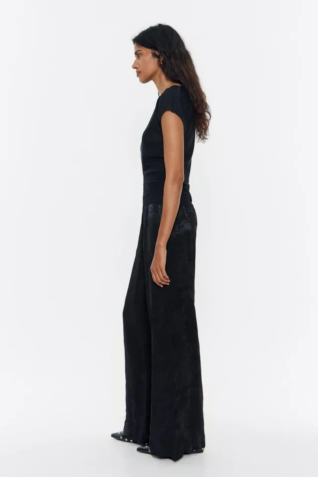 Black Jacquard Jogger Trousers Black Women Bimba Y Lola Party Black Jacquard Jogger Trousers Black Women Bimba Y Lola Party