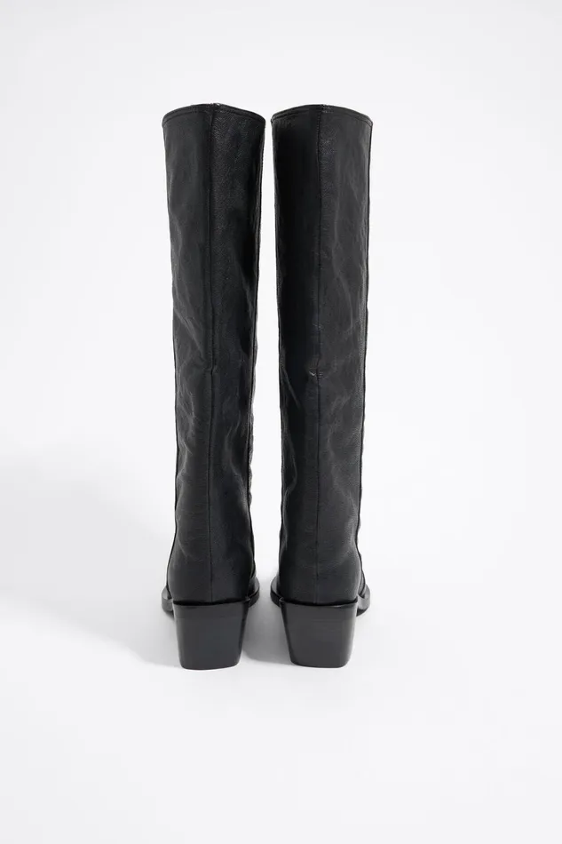 Black Leather Cowboy Boot Black Women Bimba Y Lola Ankle Boots And Boots Black Leather Cowboy Boot Black Women Bimba Y Lola Ankle Boots And Boots