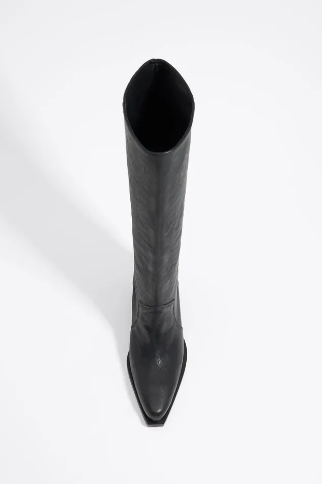 Black Leather Cowboy Boot Black Women Bimba Y Lola Ankle Boots And Boots Black Leather Cowboy Boot Black Women Bimba Y Lola Ankle Boots And Boots