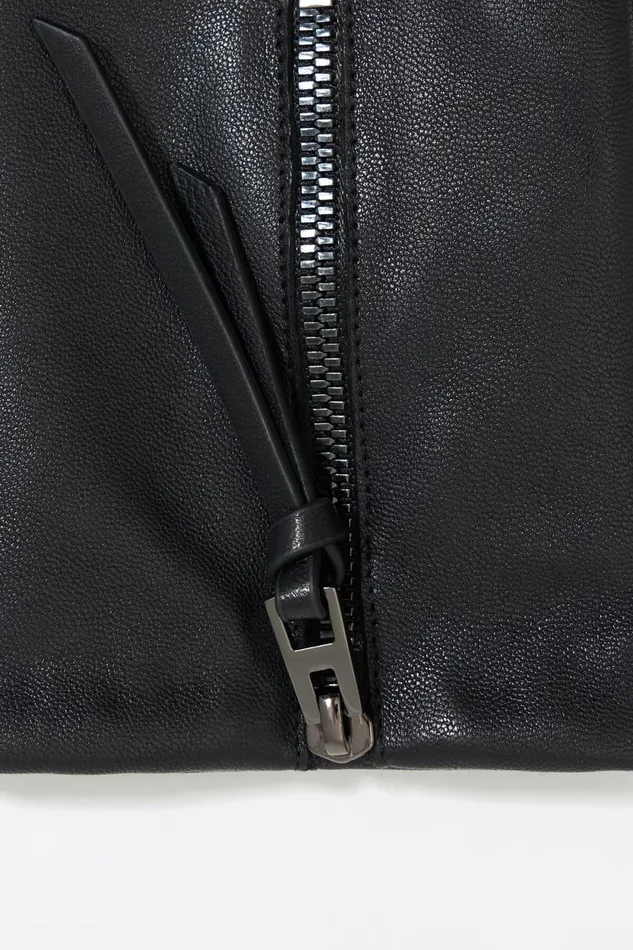 Black Leather Zip Gloves Black Women Bimba Y Lola Gloves Black Leather Zip Gloves Black Women Bimba Y Lola Gloves