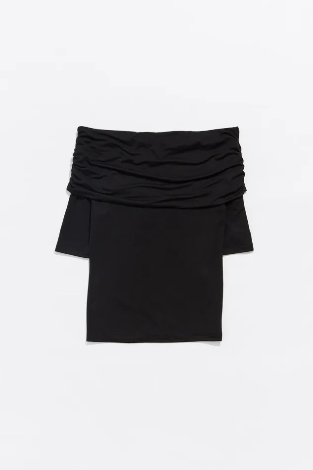 Black Offshoulder Tshirt Black Women Bimba Y Lola TShirts