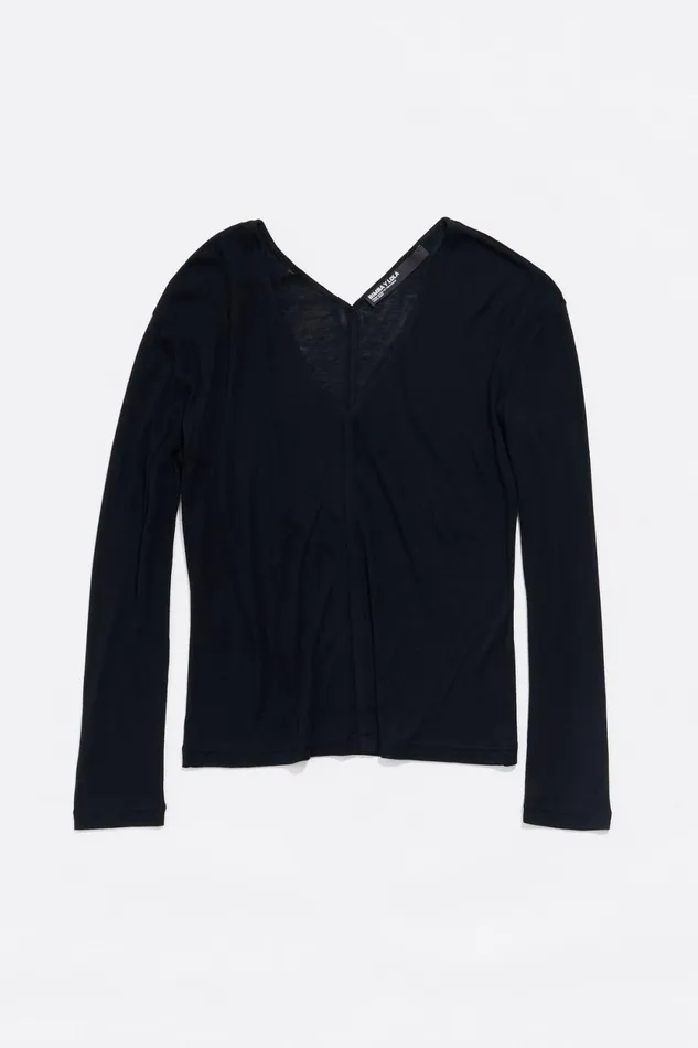 Black Silk Viscose Tshirt Black Women Bimba Y Lola TShirts Black Silk Viscose Tshirt Black Women Bimba Y Lola TShirts