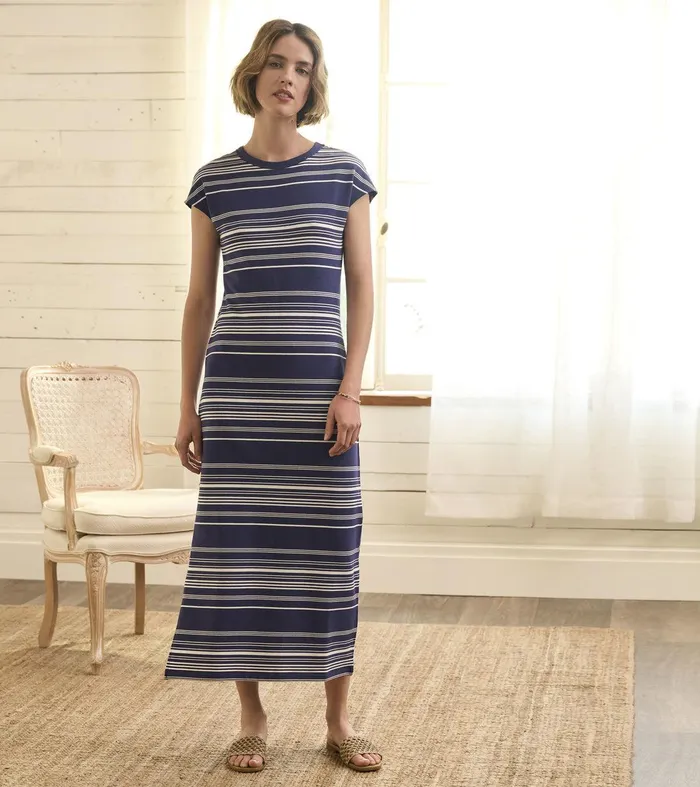Blake Dress 8211 Patriot Blue Stripes Hatley