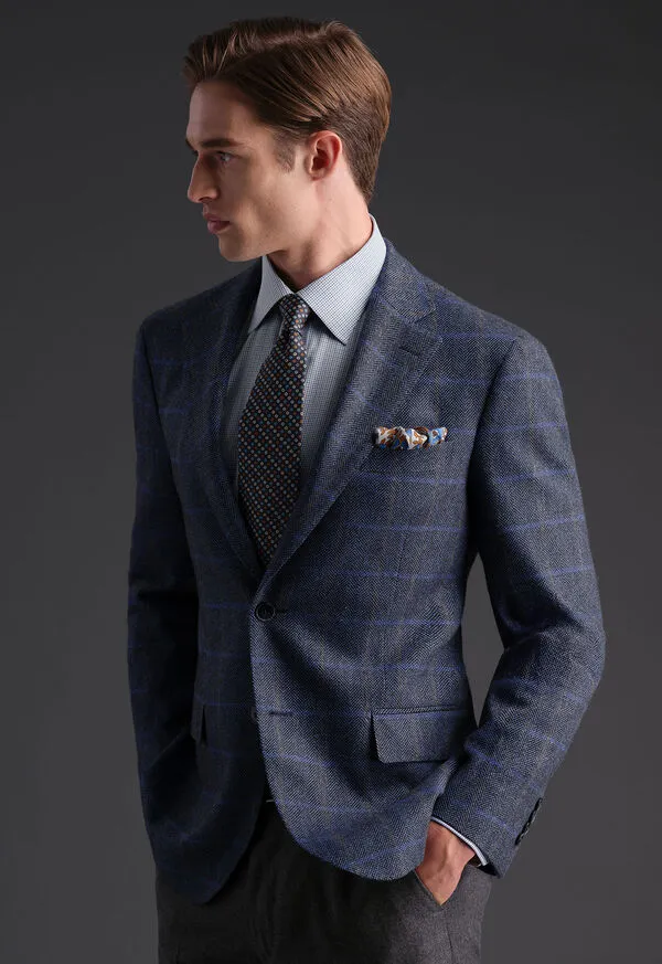 Blazers and Jackets Cashmere Herringbone Jacket Blue Paulstuart Mens Blazers and Jackets Cashmere Herringbone Jacket Blue Paulstuart Mens
