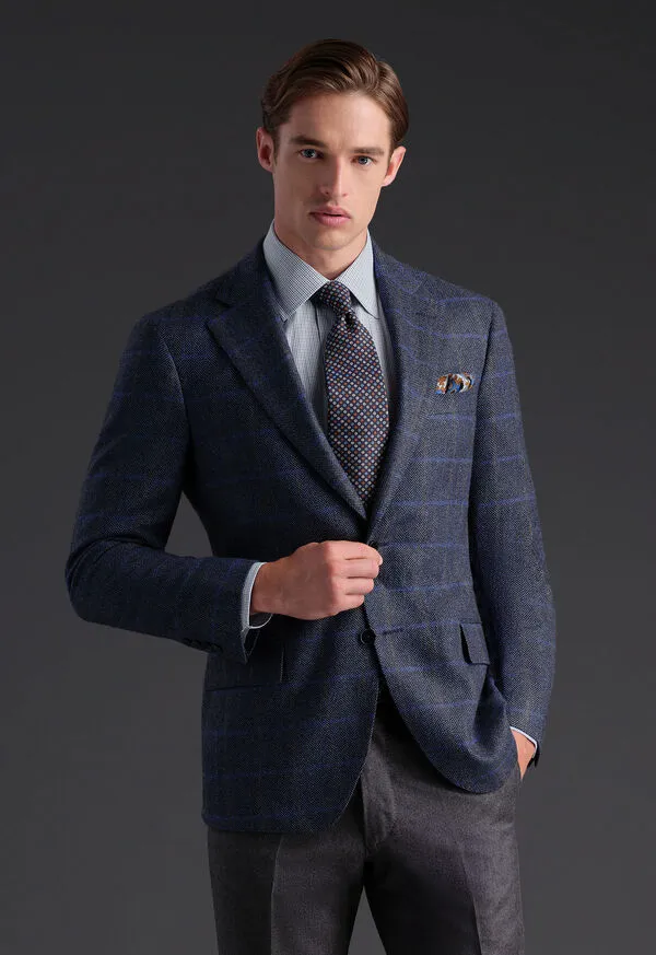 Blazers and Jackets Cashmere Herringbone Jacket Blue Paulstuart Mens Blazers and Jackets Cashmere Herringbone Jacket Blue Paulstuart Mens
