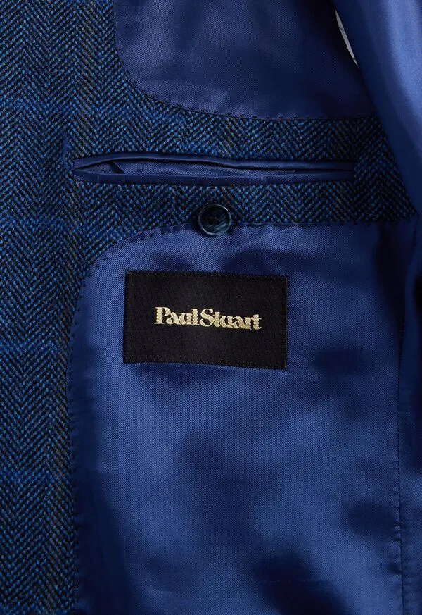 Blazers and Jackets Cashmere Herringbone Jacket Blue Paulstuart Mens Blazers and Jackets Cashmere Herringbone Jacket Blue Paulstuart Mens